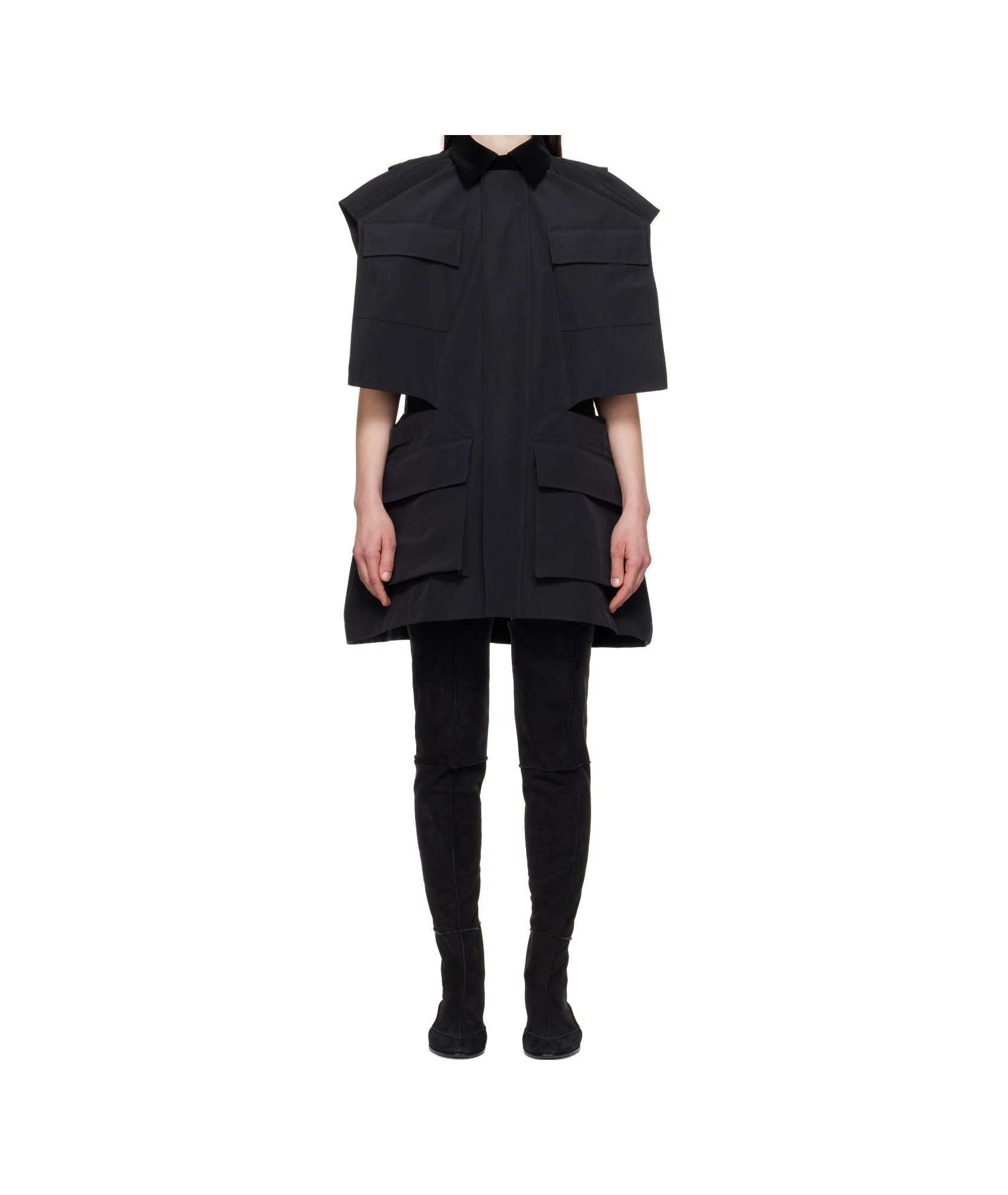Sacai Sleeveless Dress In Black