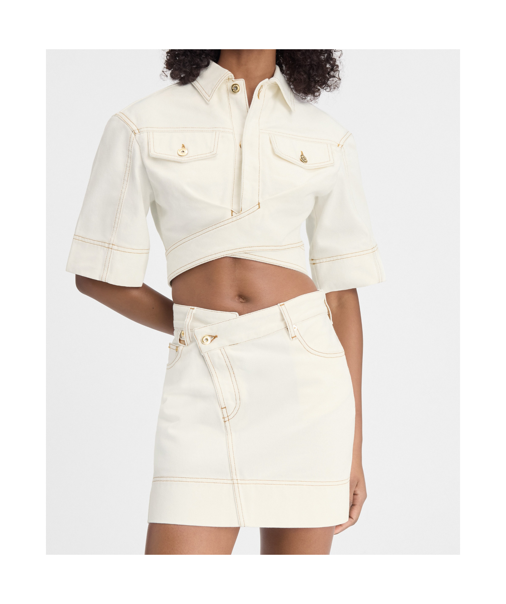Jacquemus White La Casa 'le Haut De-nîmes' Denim Shirt In White