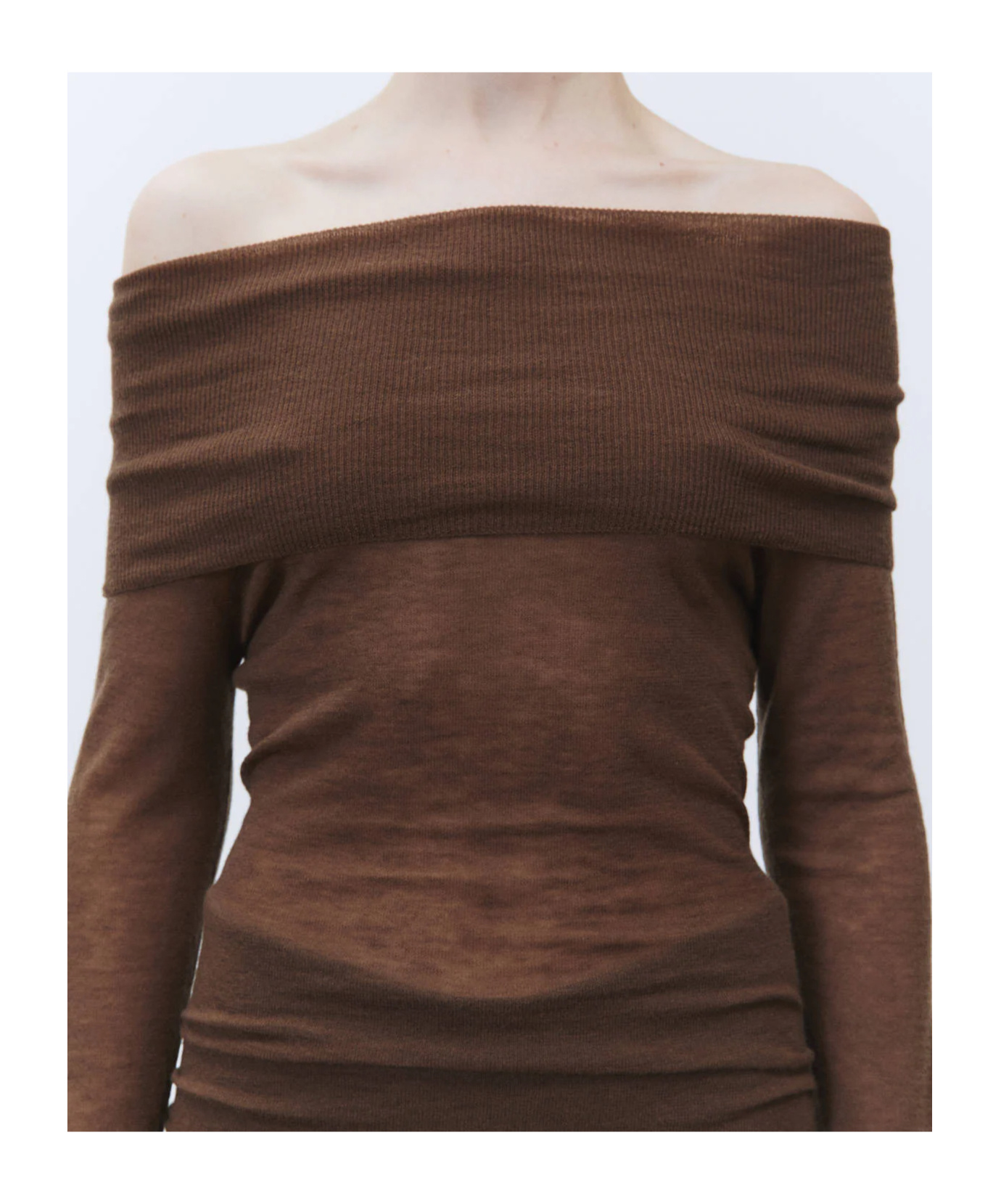 Alysi Cowl-neck Sweater In Brown