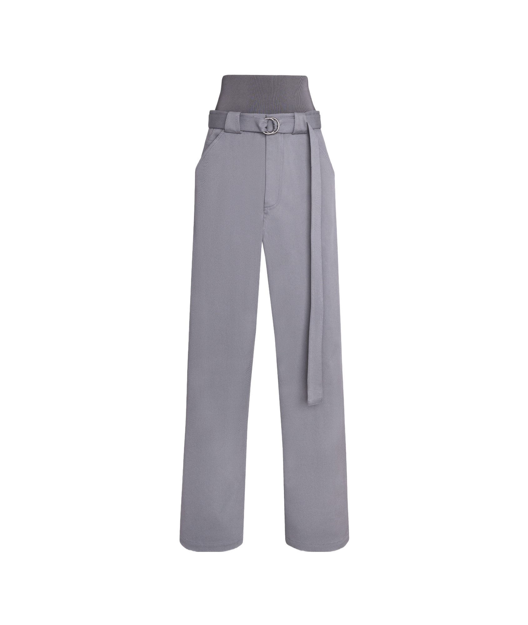 Alaïa Belt-loop Casual Pants In Gray