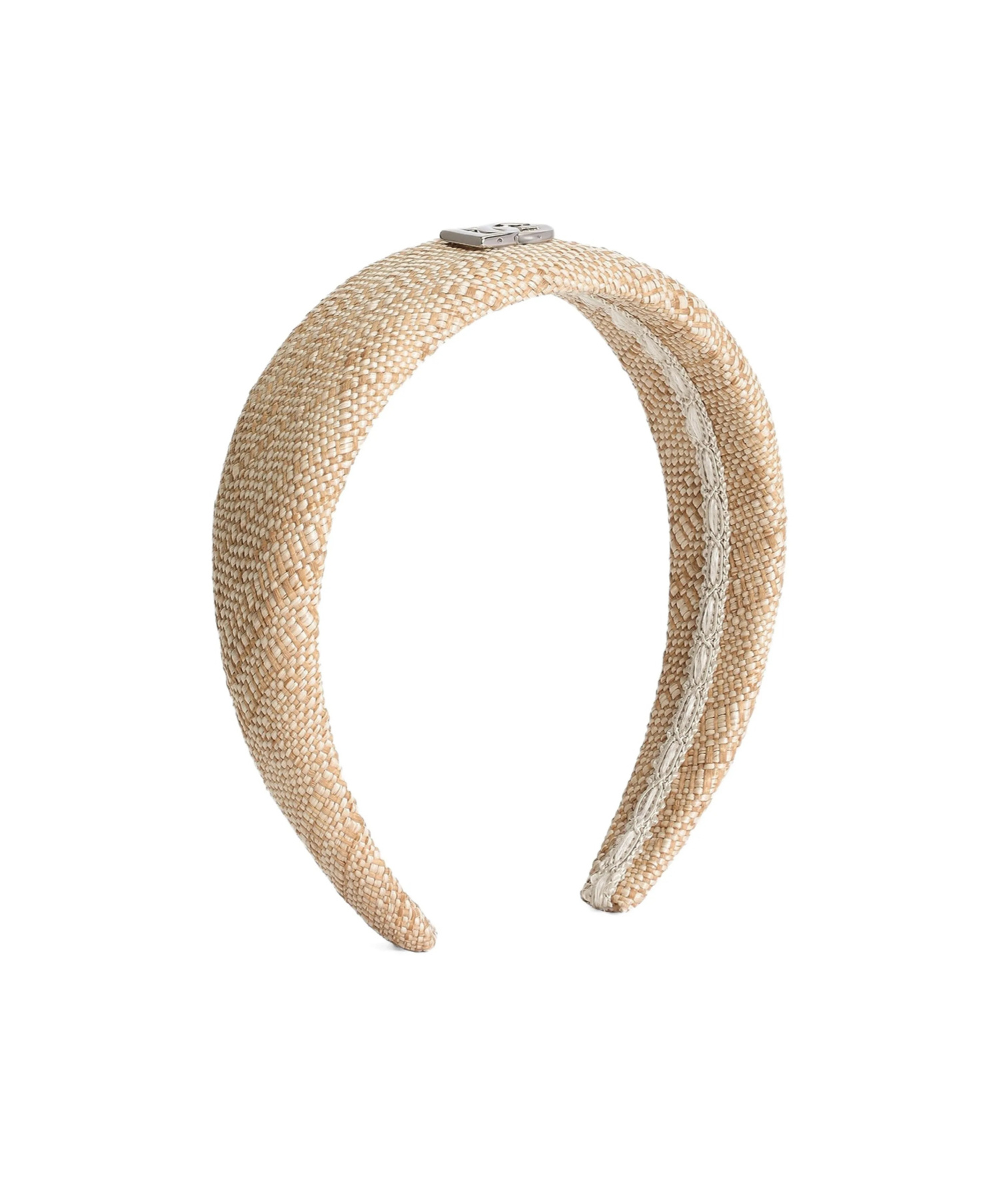 Dolce & Gabbana Logo-appliqué Headband In Brown