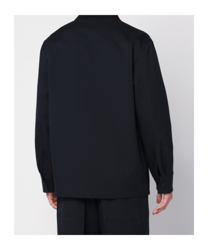 Jil Sander Midnight Blue Lightweight Jacket In Technical Gabardine In Multi