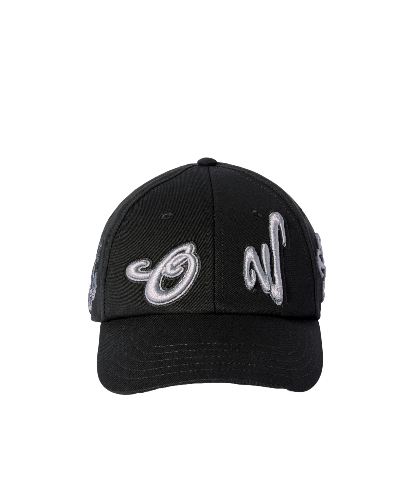 Off-white Embroidered Cotton Cap In Black