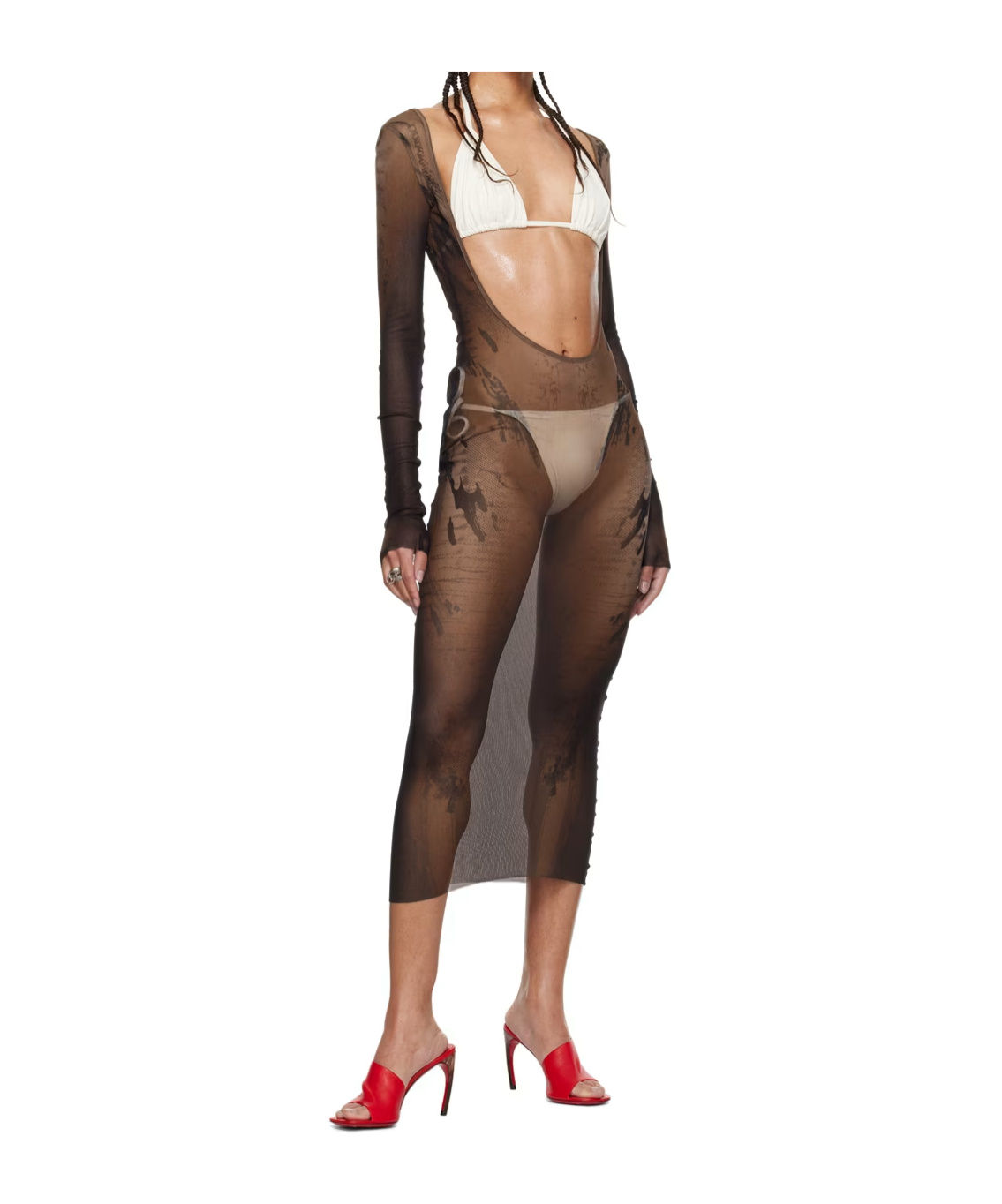 Jean Paul Gaultier Paul Gaultier And Shayne Oliver Open-back Dress In Black
