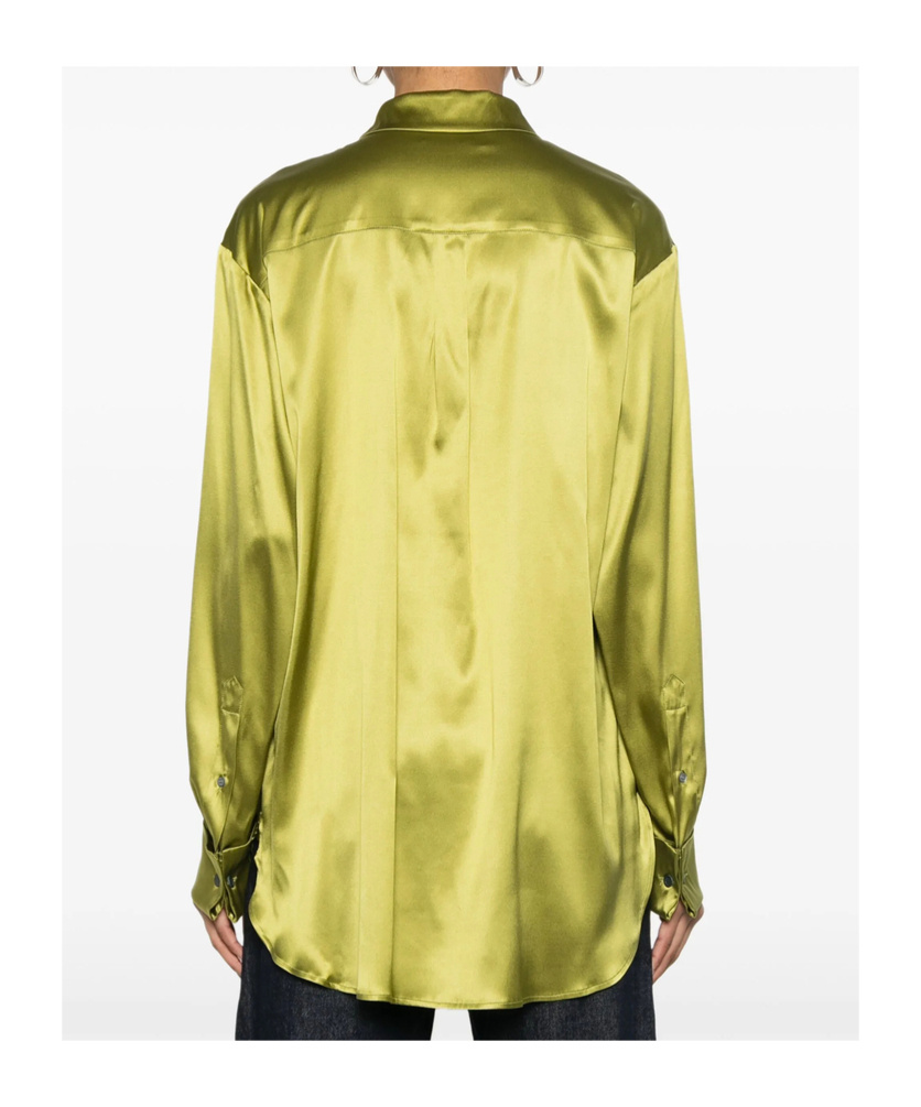 Dries Van Noten Long-sleeved Shirt In Yellow