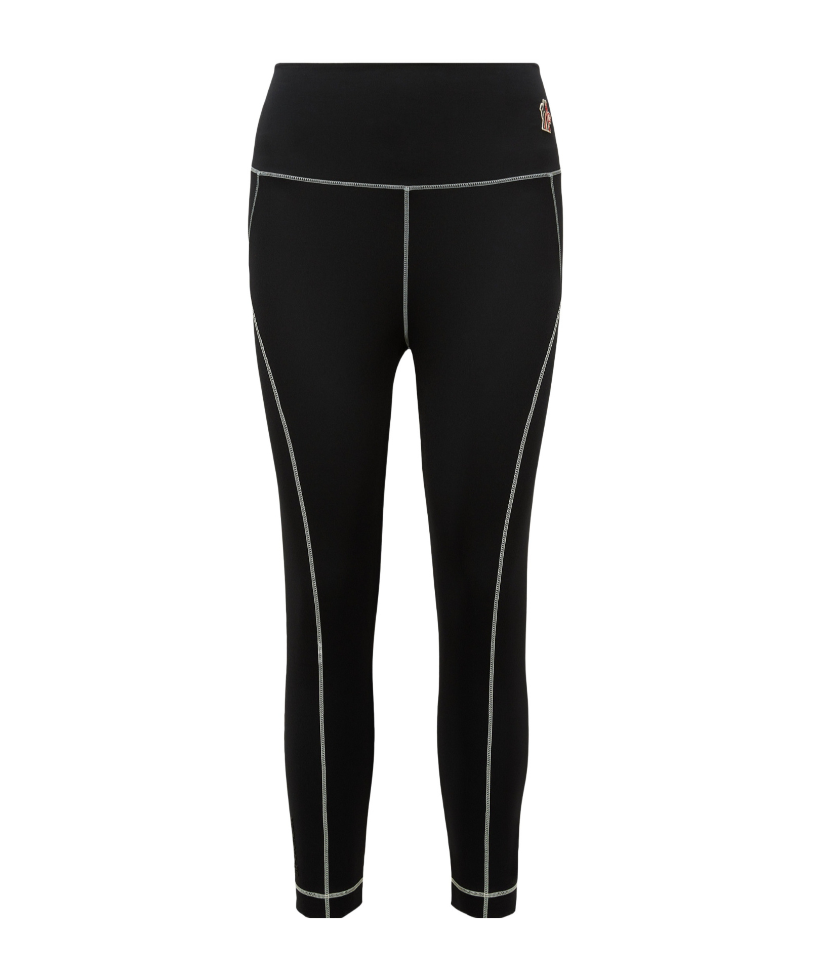 Shop Moncler Logo-patch Leggings In Black
