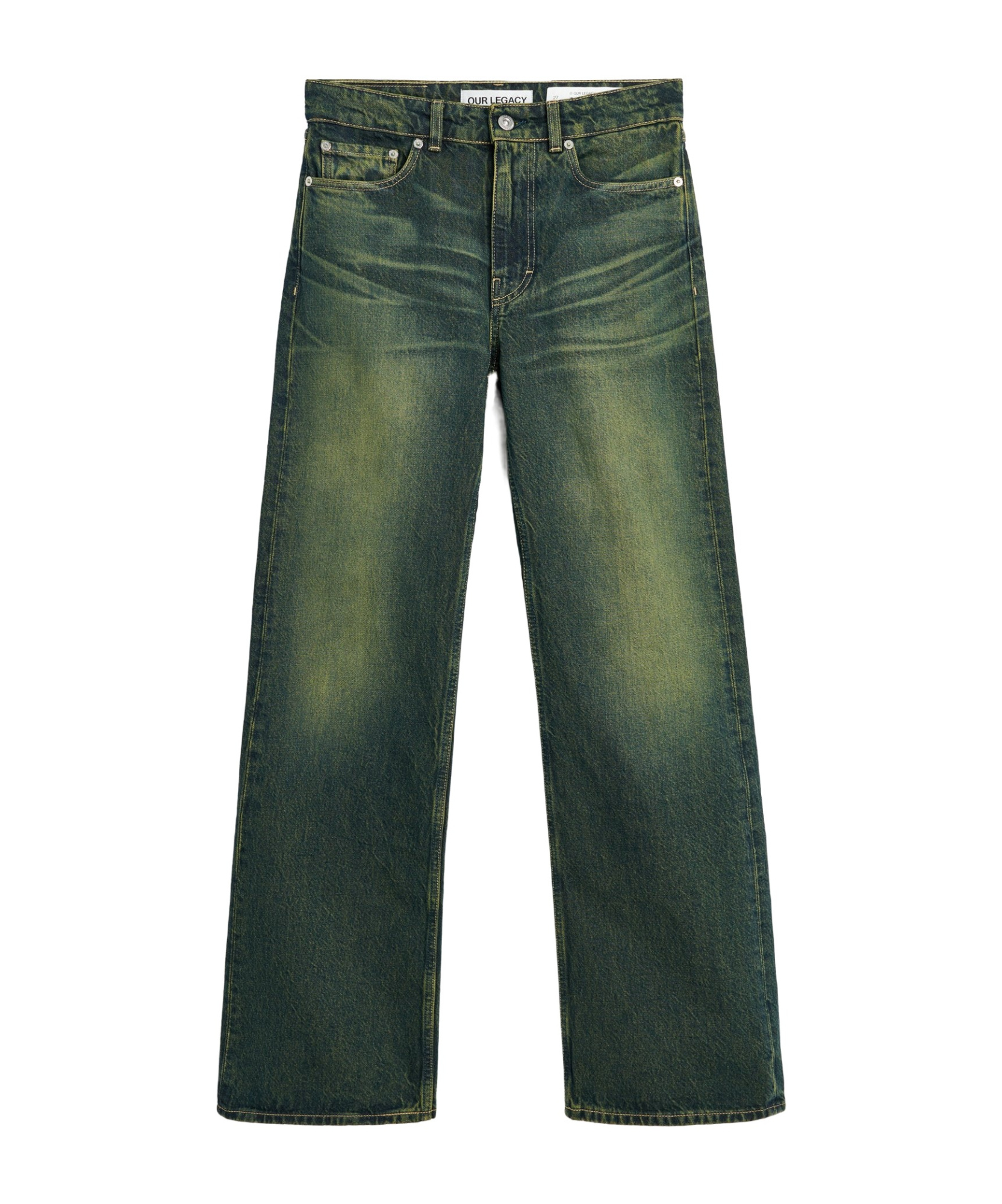 Our Legacy Women S Boot Cut Jeans Malibu Sand Wash In Green