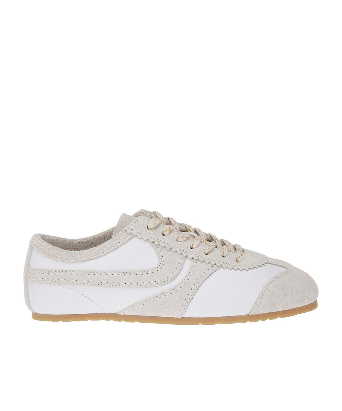Dries Van Noten Round Toe Sneakers In White