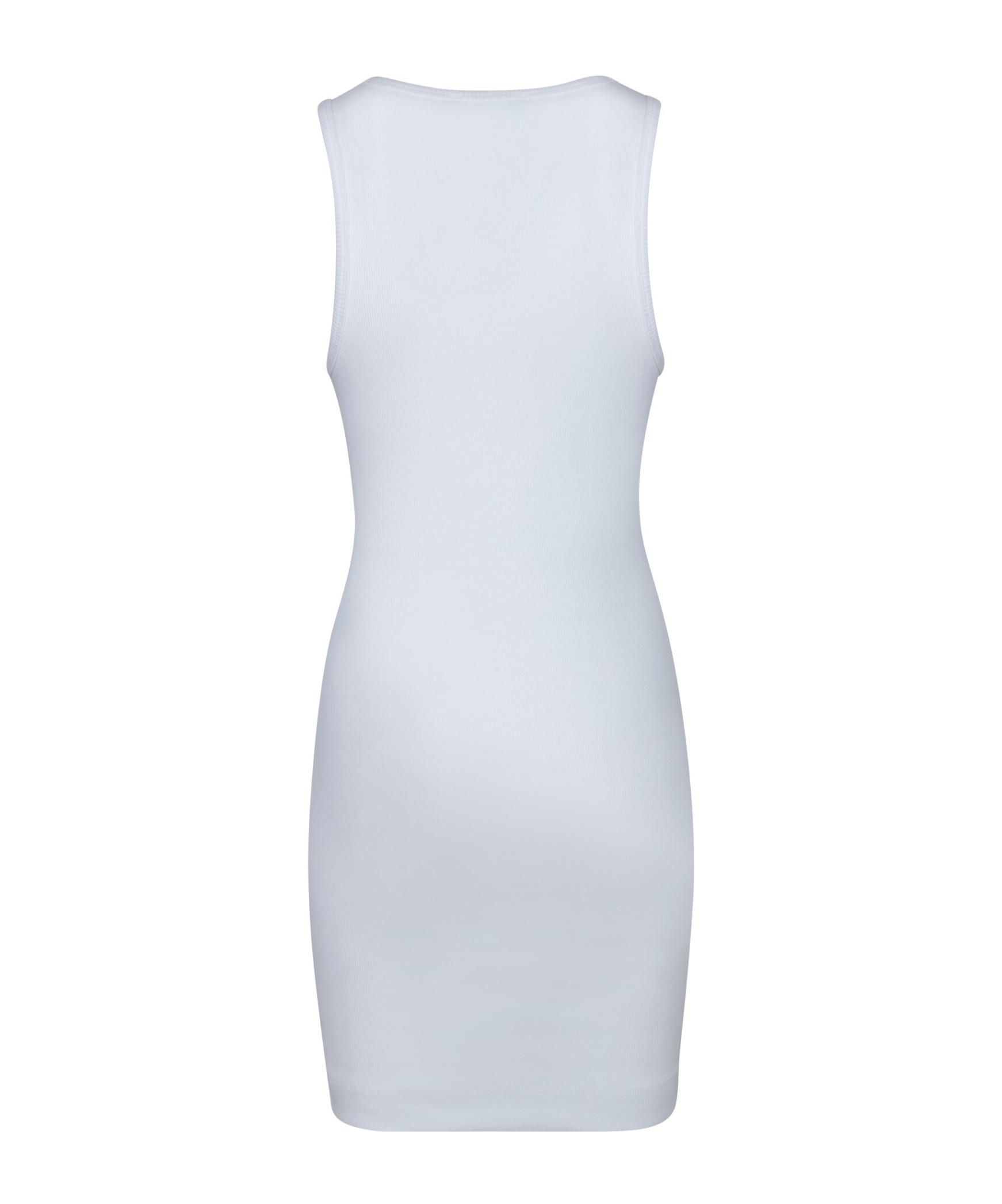 Moschino Jeans Sleeveless Crewneck Dress In White