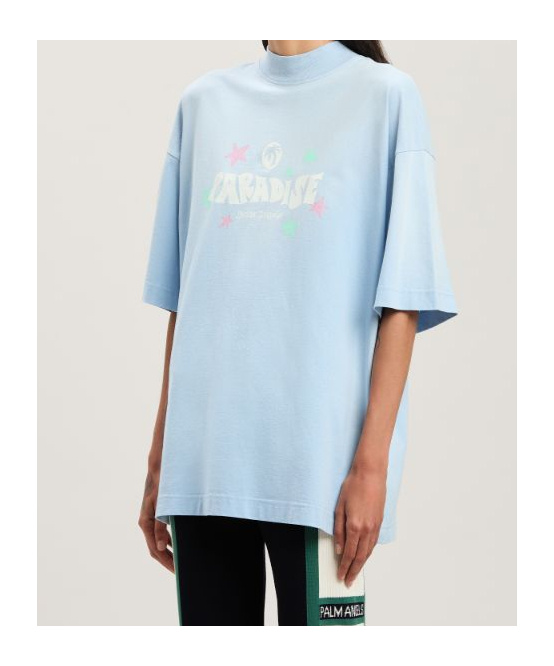 Palm Angels Short-sleeved T-shirt In Blue