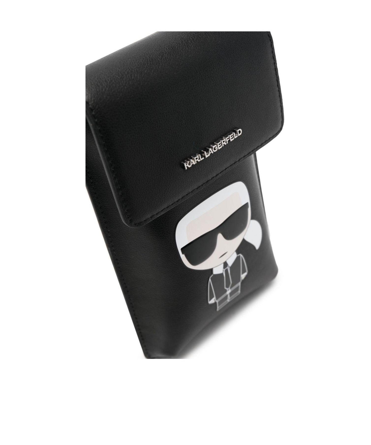 Karl Lagerfeld Logo-patch Shoulder Bag In Black