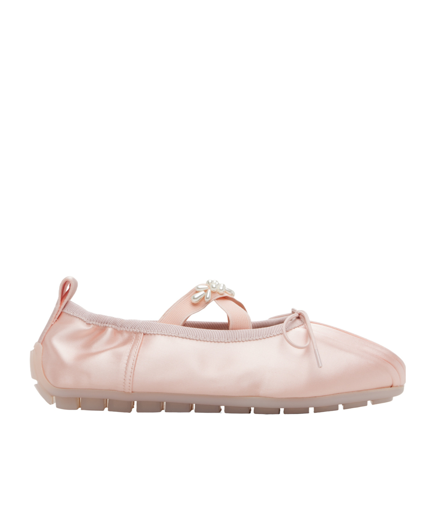 Simone Rocha Ballerina Grip Satin Ballet Flats In Pink