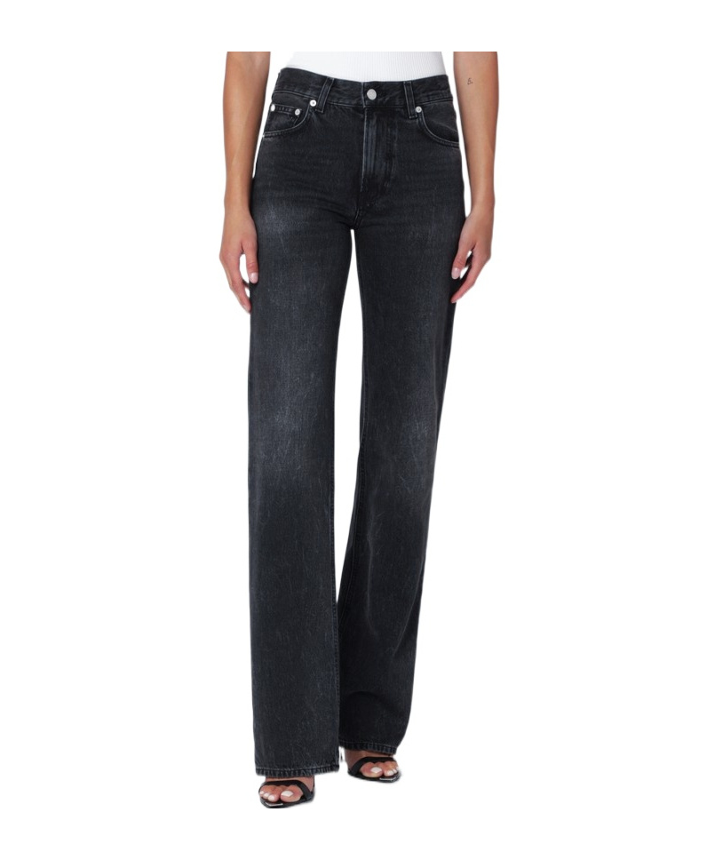 Haikure Five-pocket Trousers With Belt Loops And Rivets In Black