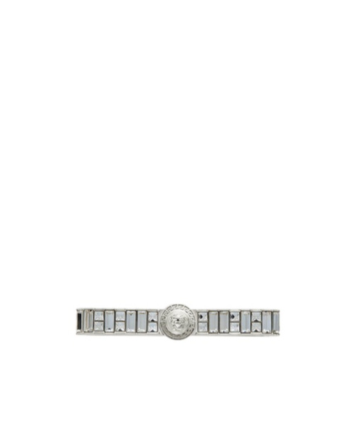 Versace Two-finger Ring In Gray