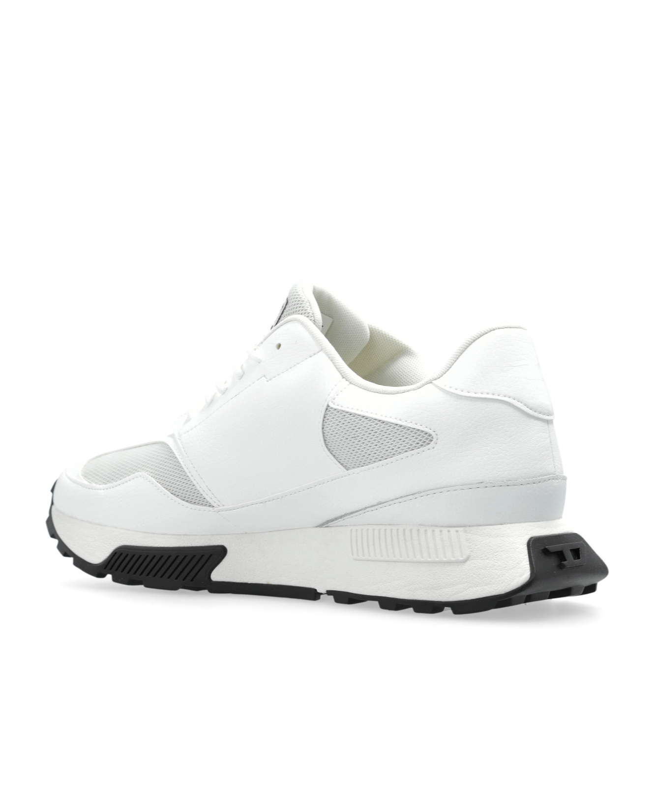 Diesel Controlled Mesh Panels Round Toe Sneaker In White