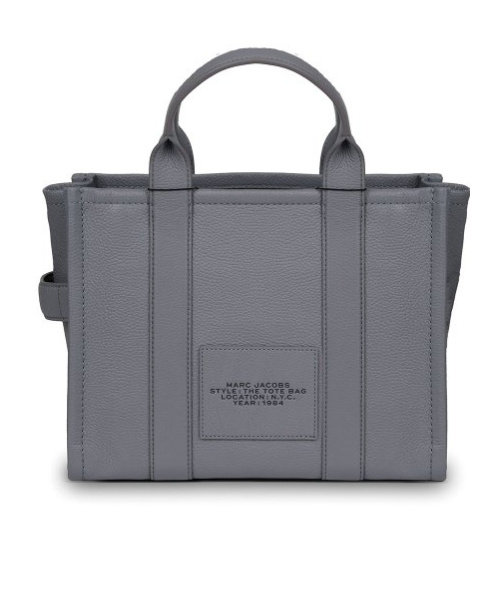 Marc Jacobs Women Grey Leather Mini The Tote Bag Handbag In Gray