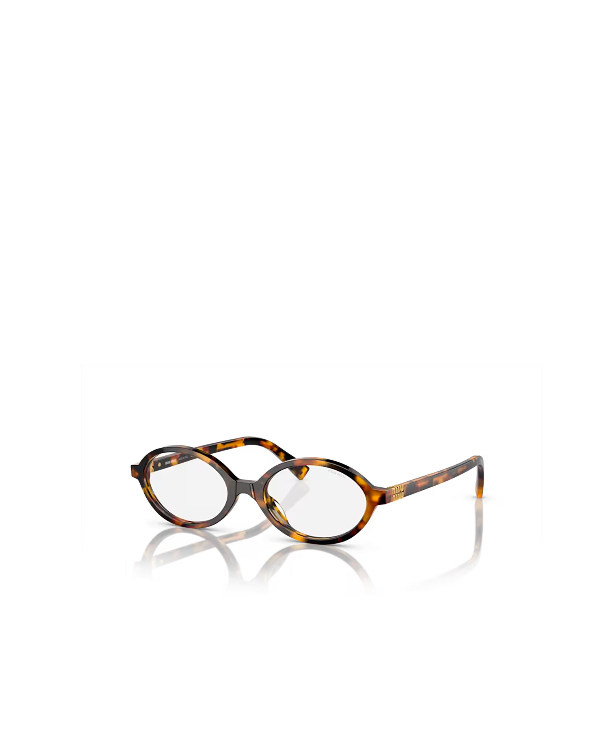 Miu Miu Eyewear Oval Frame Glasses In White