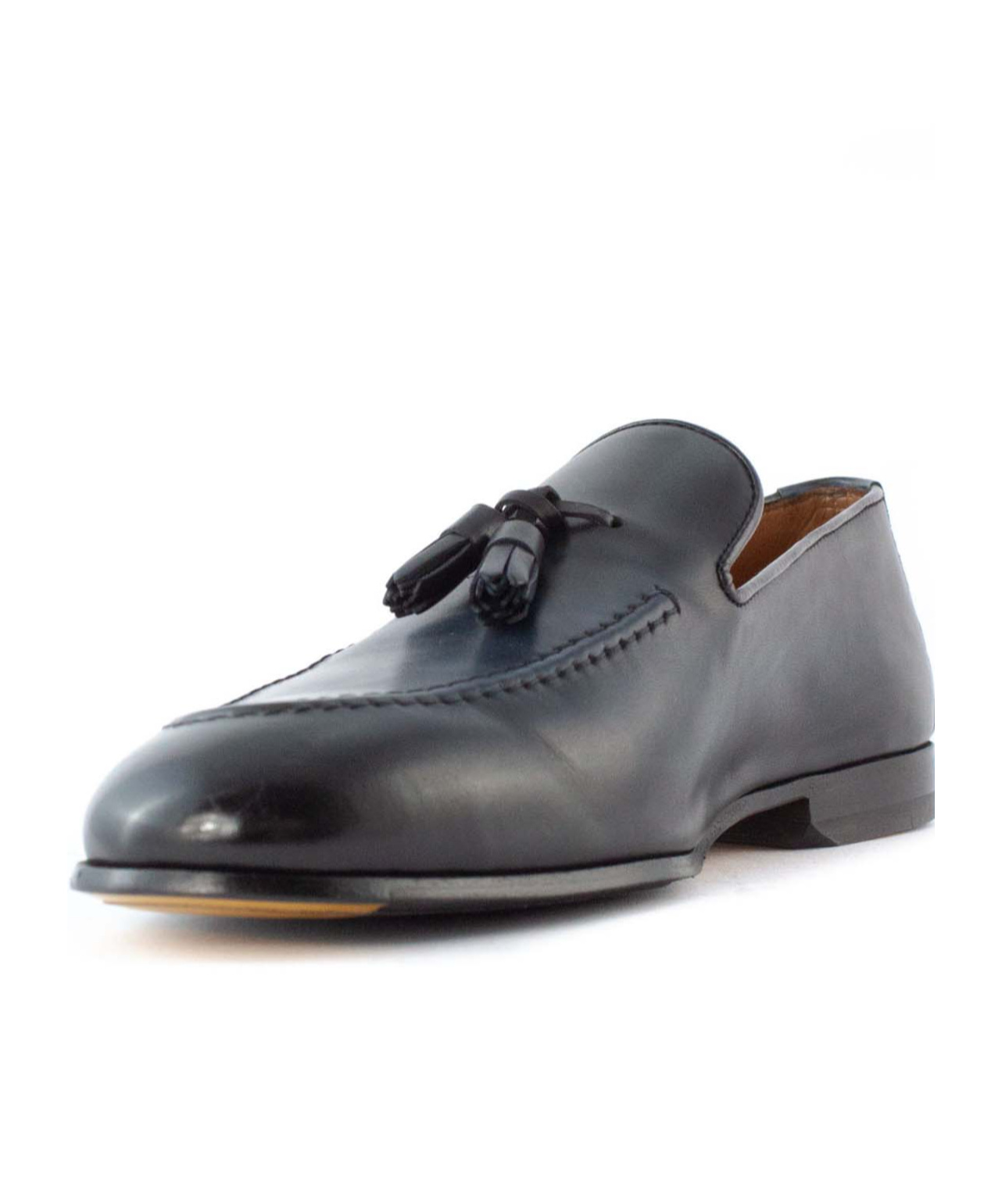 Doucal's Tassel-detailed Leather Loafers In Black
