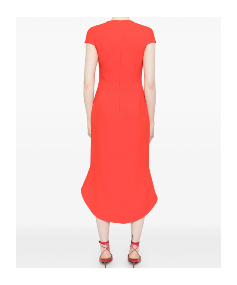 David Koma Short Sleeve Dress In Orange