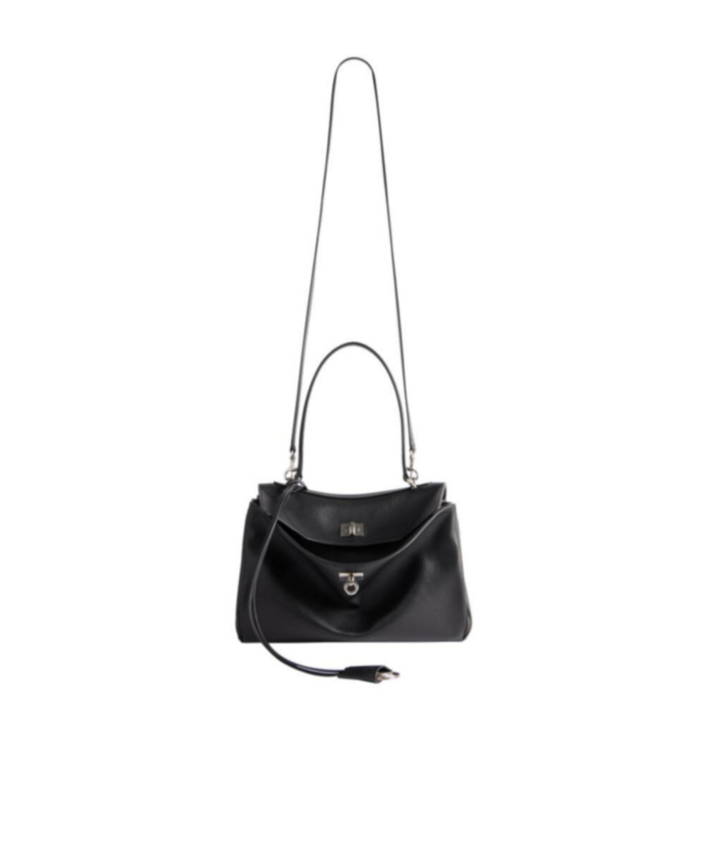 Balenciaga Rodeo Small Grained Leather Top-handle Bag In Black