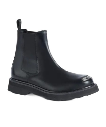 Kenzo 'smile' Chelsea Boots In Leather In Black