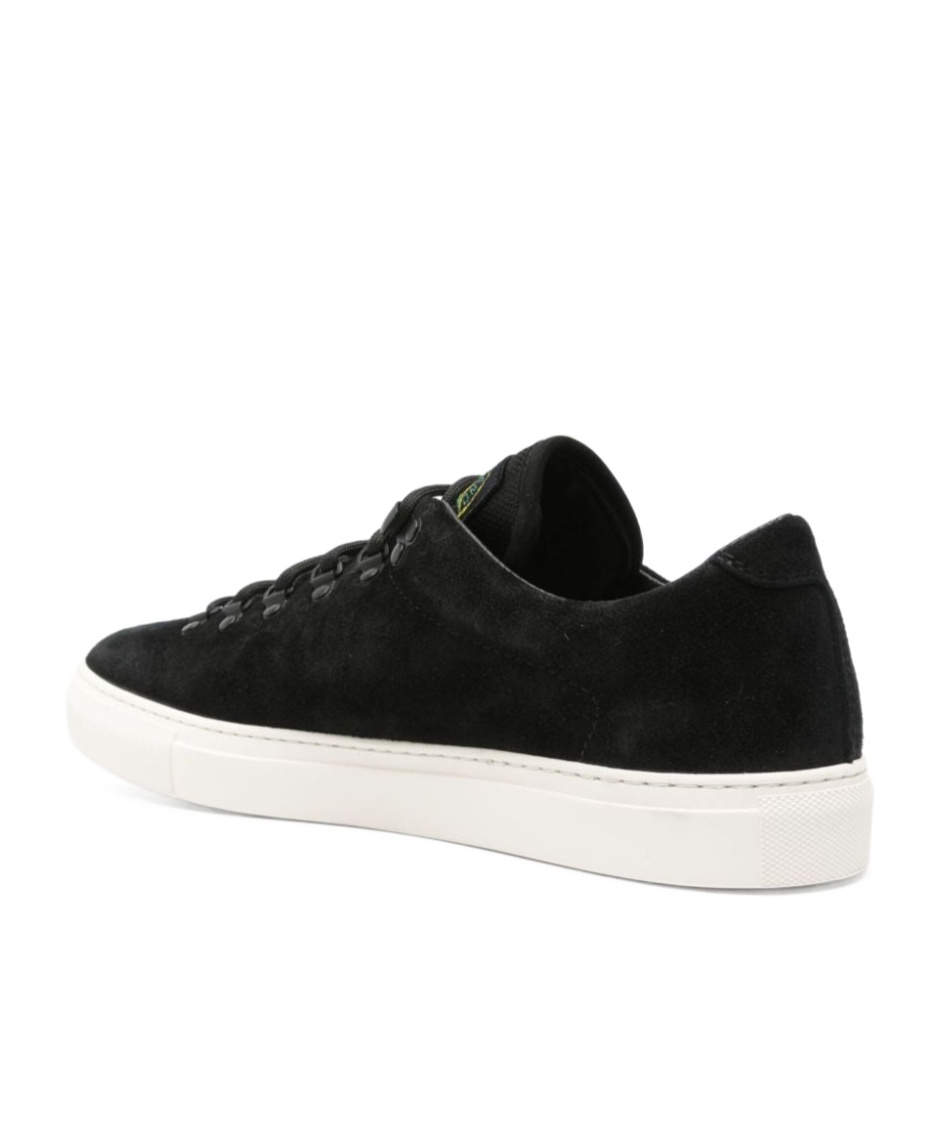 Stone Island Low Top Suede Sneakers In Black