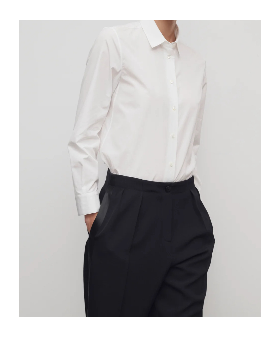 The Row Sadie Shirt In Cotton In White