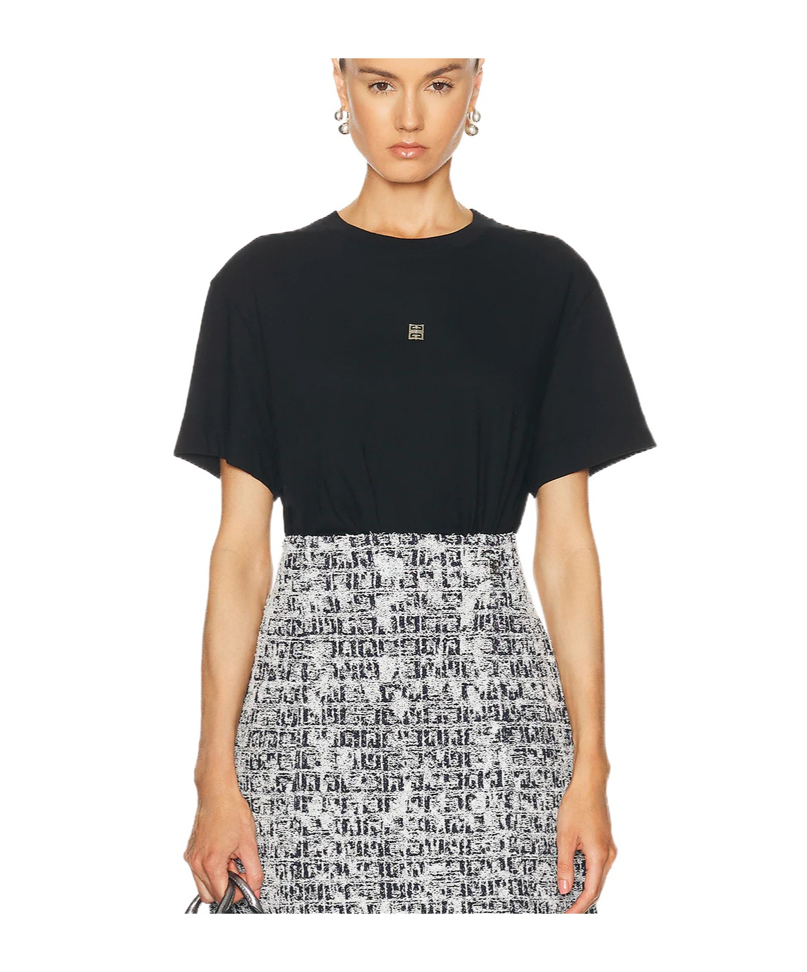 Givenchy Top With Logo-shaped Appliqué In Black