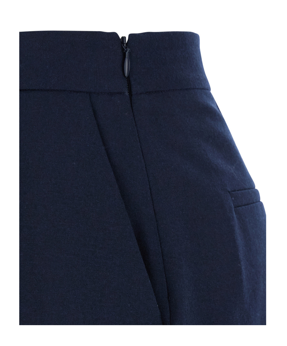 Antonelli Timballo Blue Skirt With Side Closure In Wool Woman In Black