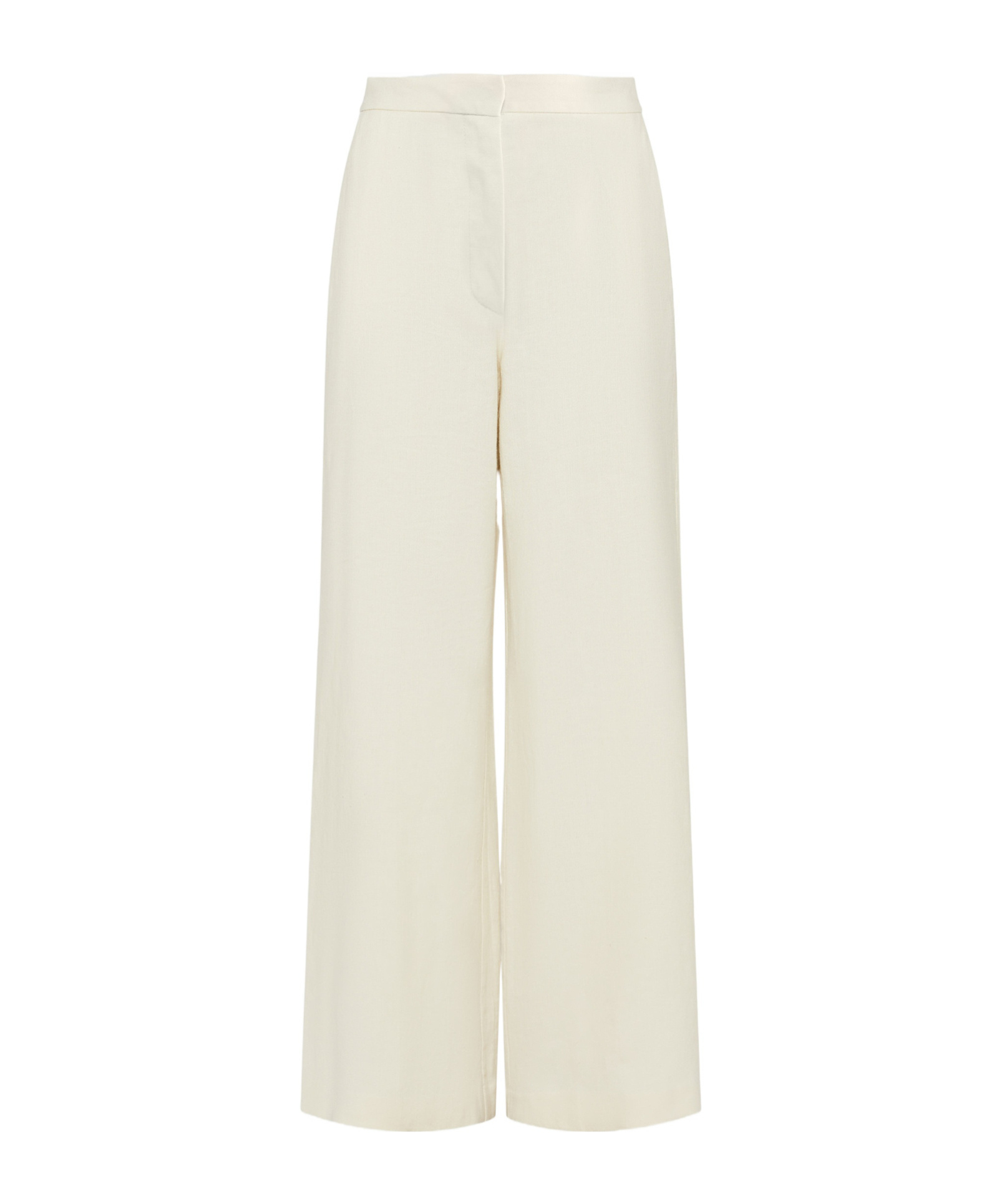 Marella Linen And Cotton Trousers - Cream In Multi