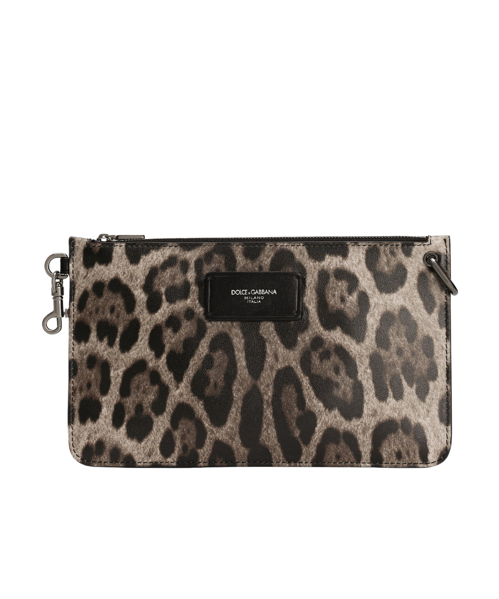 Dolce & Gabbana Leopard-print Toiletry Bag In Multicolor
