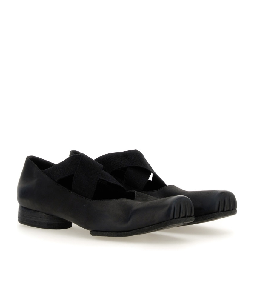 Shop Uma Wang Square-toed Ballet Shoes In Black
