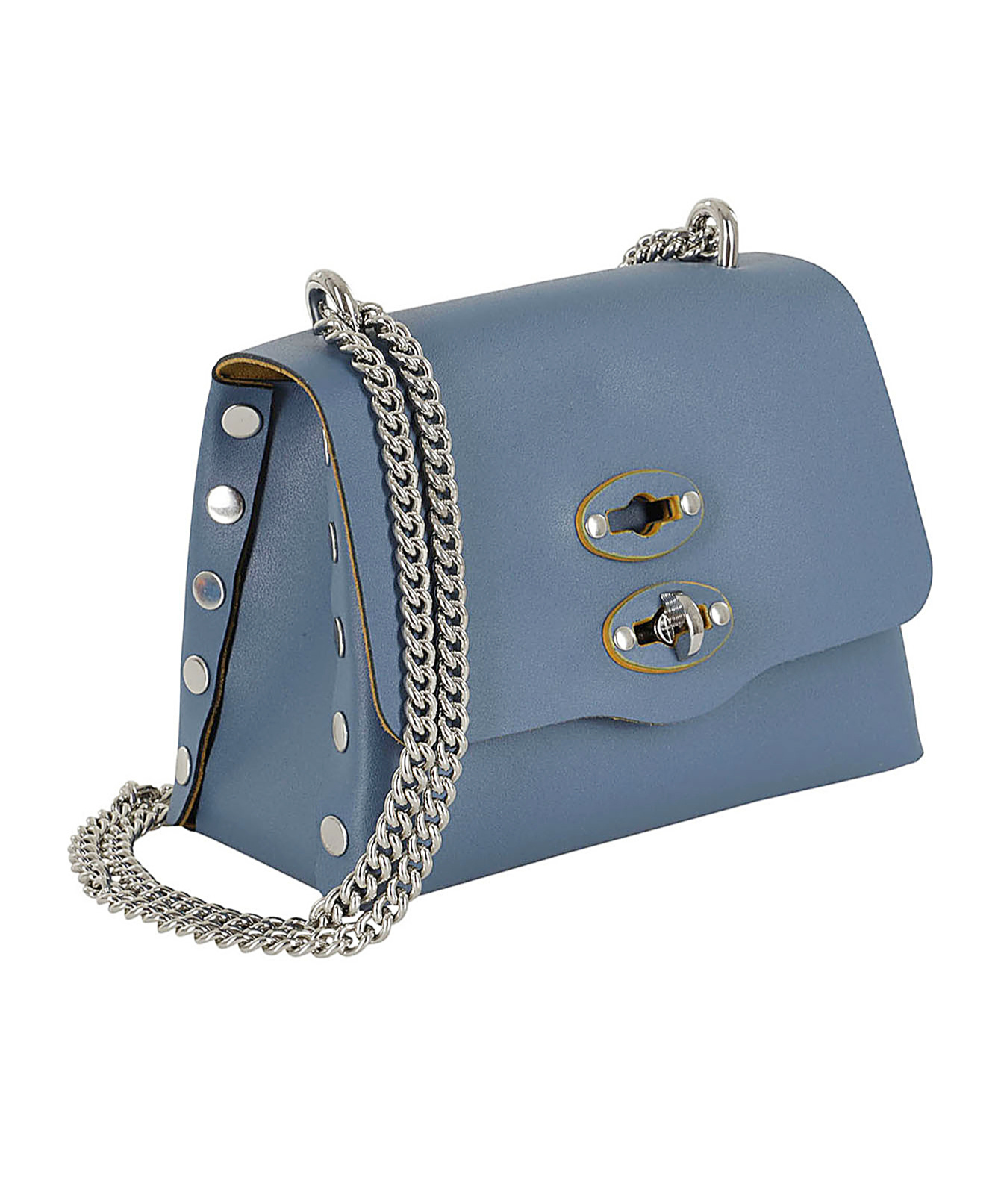 Zanellato Flip Chain Shoulder Bag In Blue