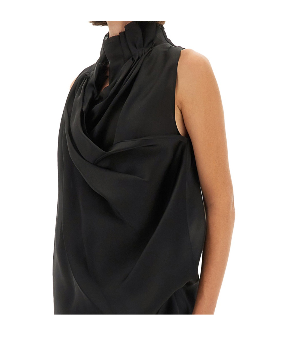 Khaite Pleated Vest In Black