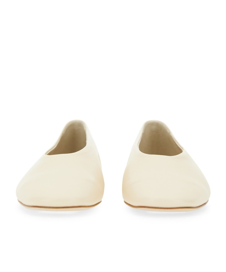 Aeyde Aeydē "kirsten" Dancer Nappa Leather Flats In Nude