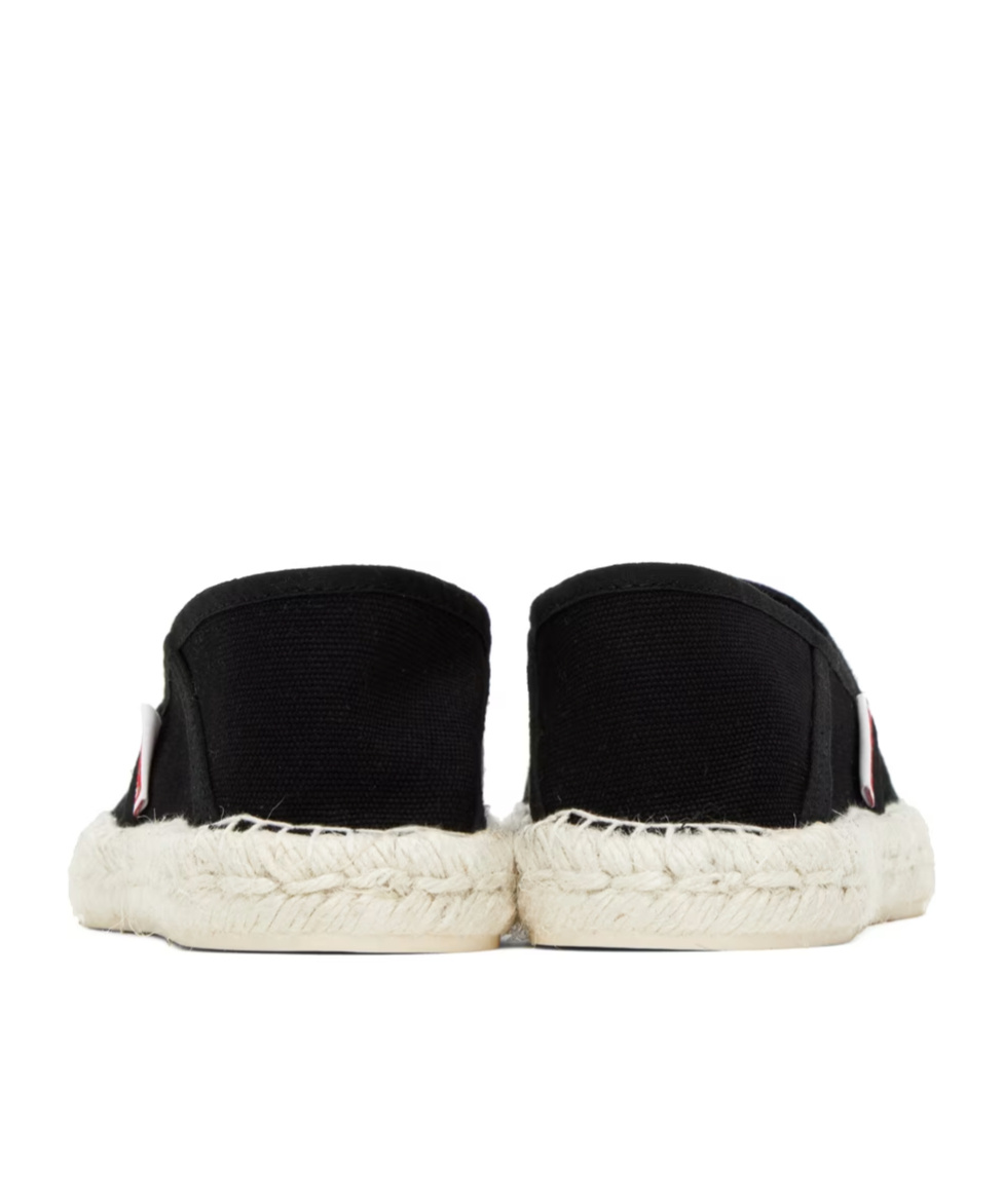 Kenzo Canvas Espadrilles With Logo Embroidery In Black