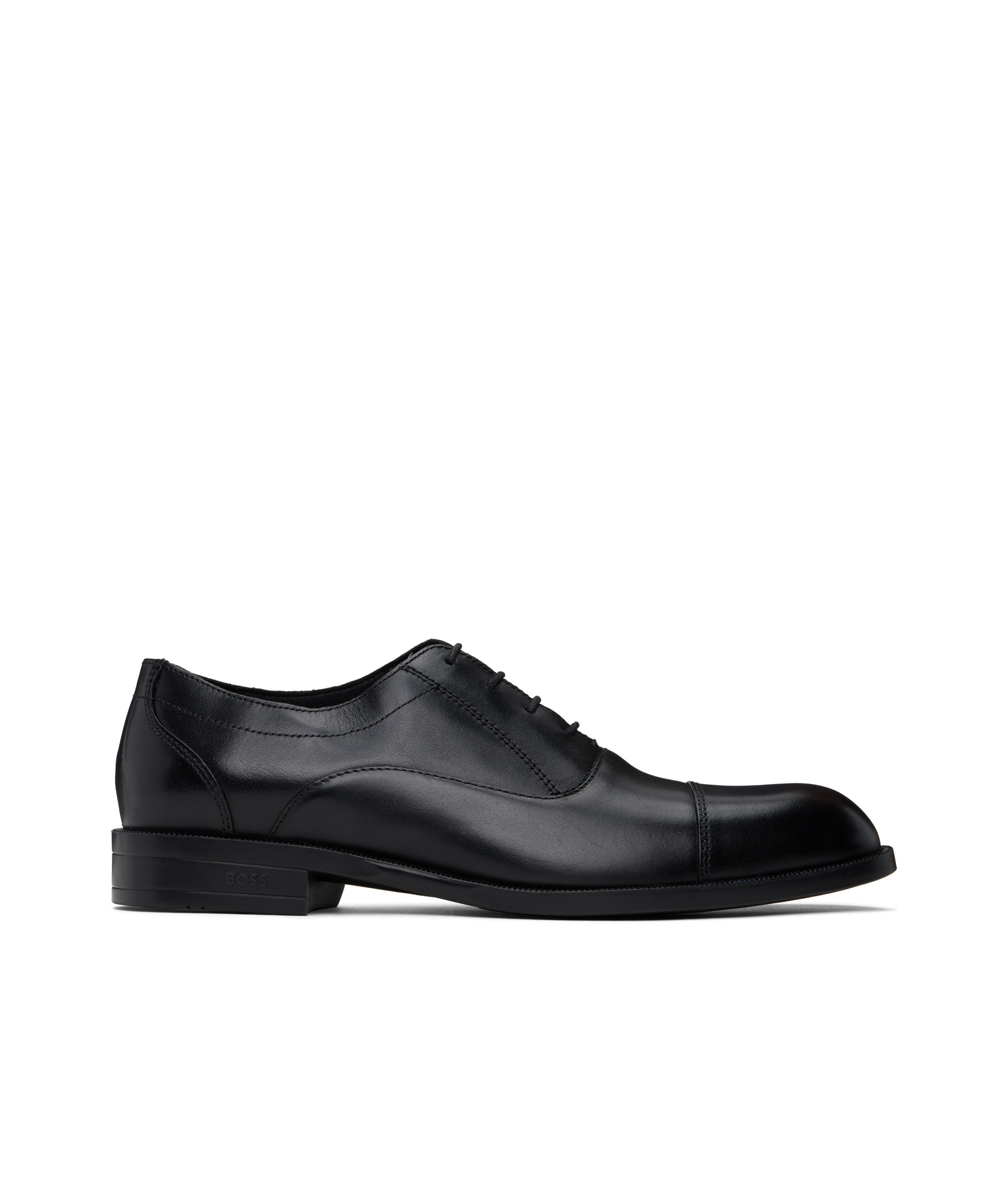 Hugo Boss Black Leather Oxfords In Black