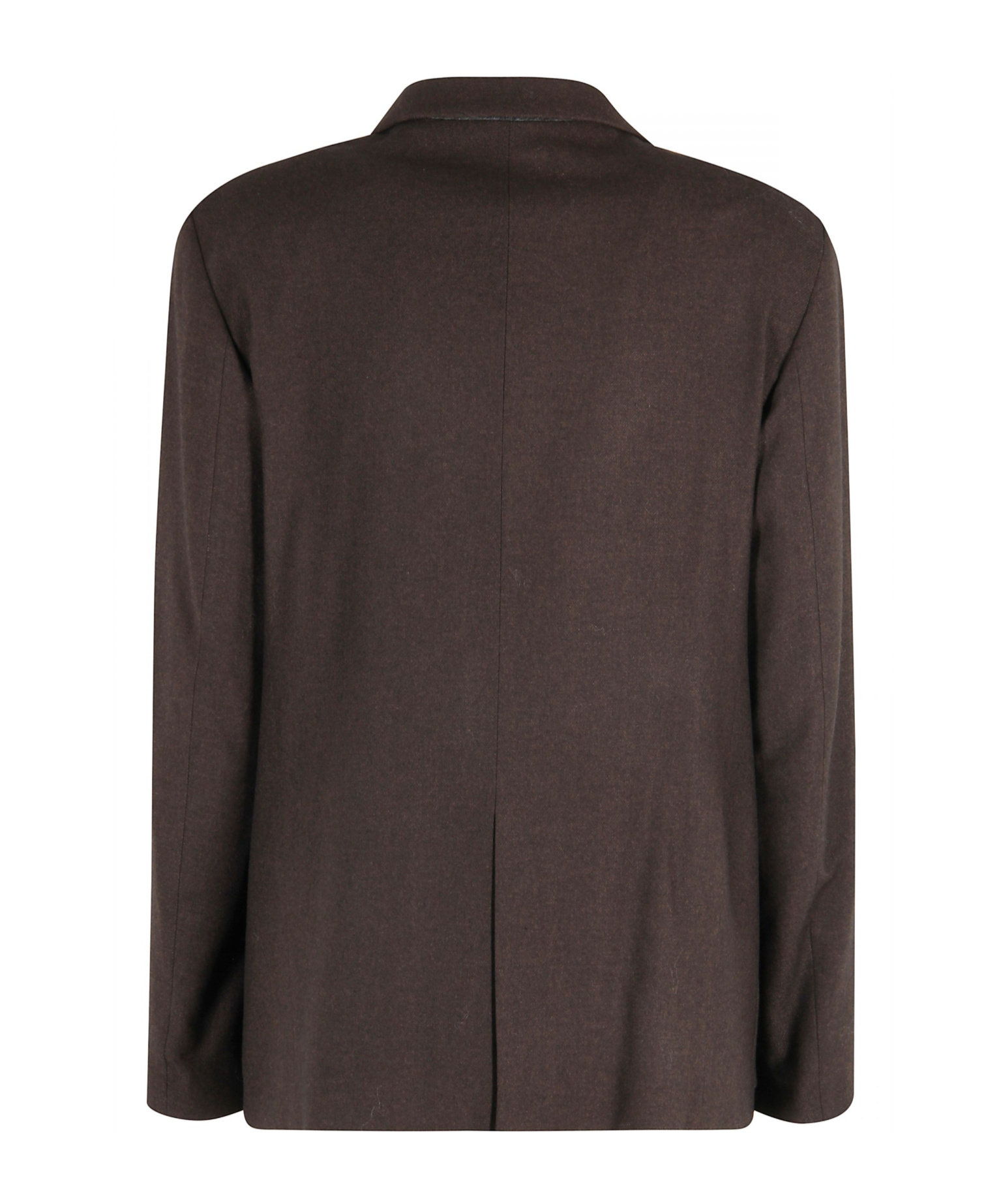 Alysi Single-breasted Blazer In Brown