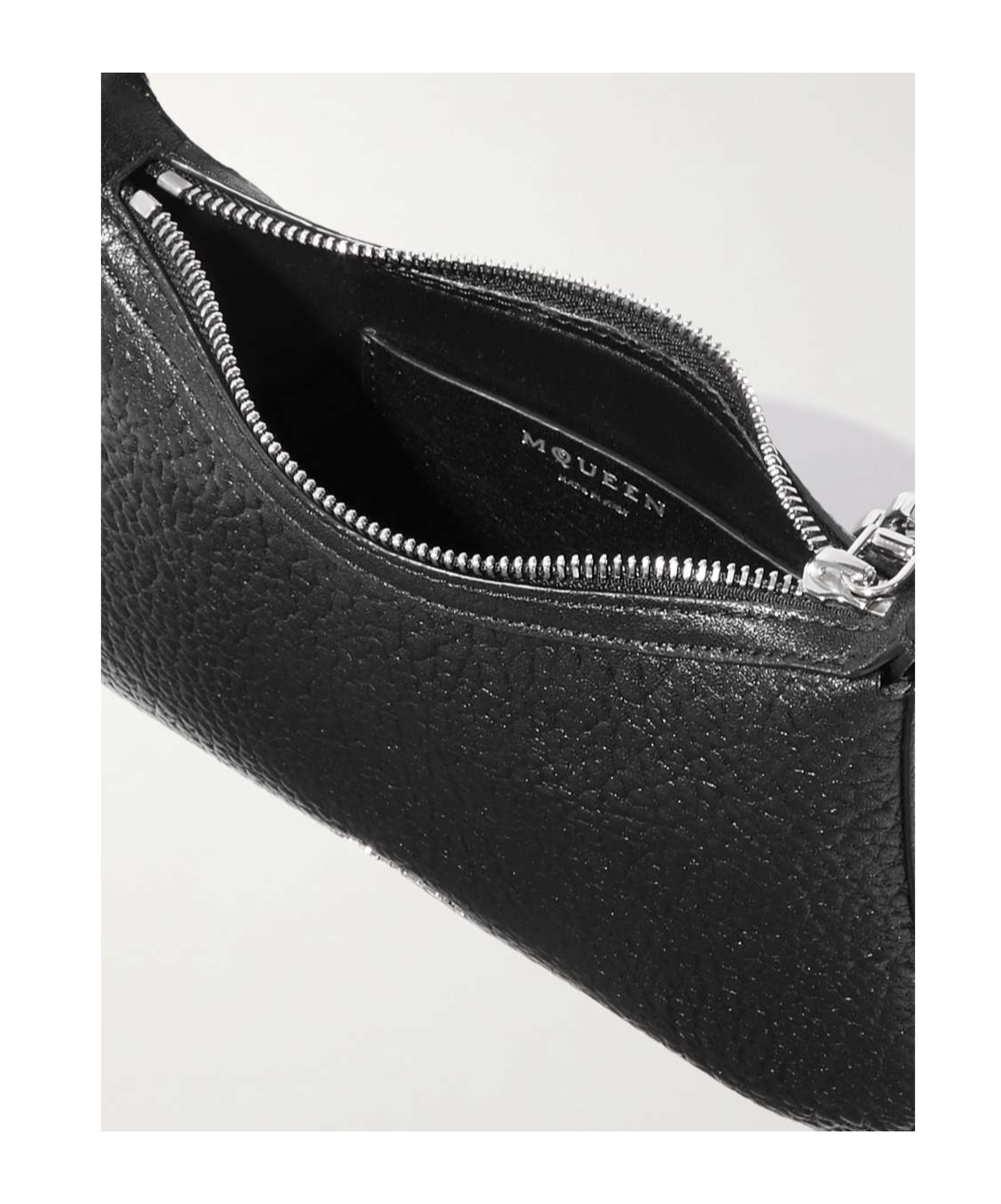 Alexander Mcqueen Zippered Shoulder Bag In Black