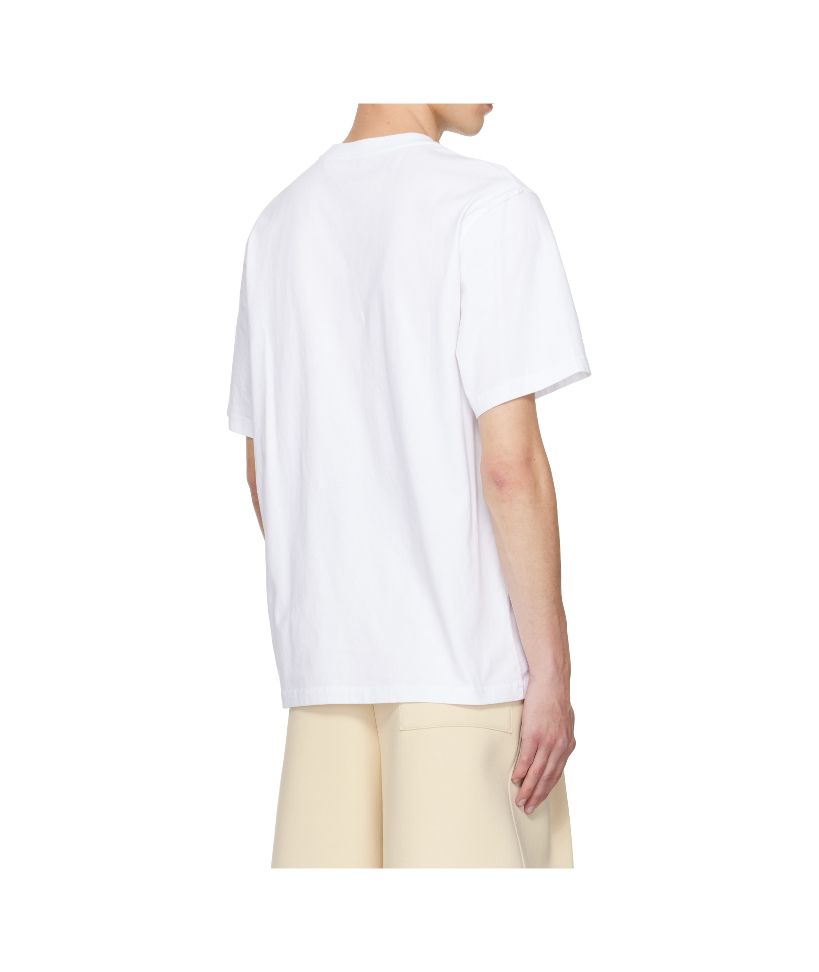 Martine Rose Regular Fit Crew Neck Short Sleeve Top In White