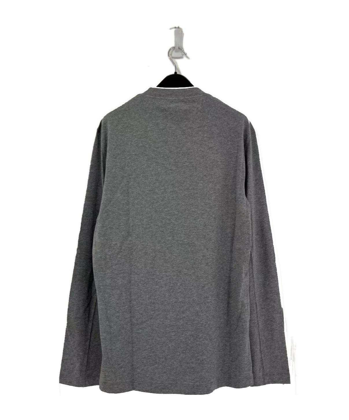 Brunello Cucinelli Round Collar And Long-sleeved T-shirt In Gray
