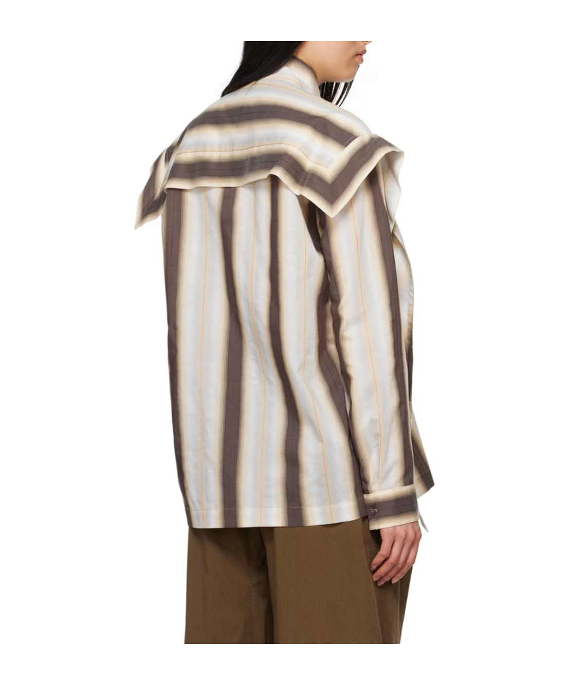 Lemaire Asymmetrical Scarf Shirt In Multicolor