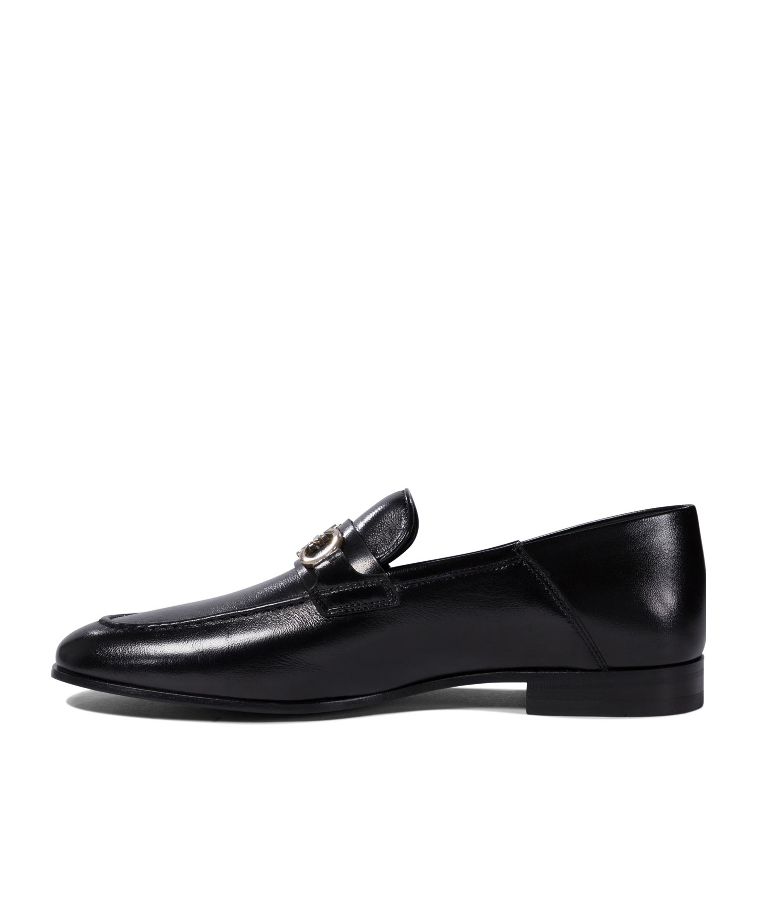 Ferragamo Gancini Loafers In Black