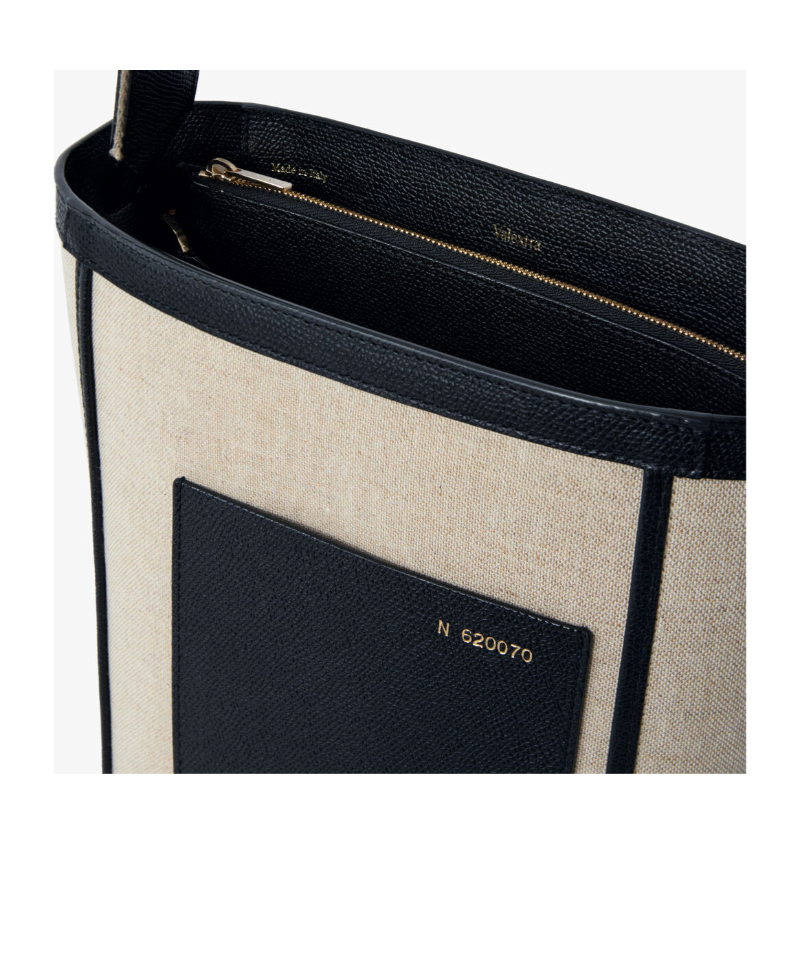 Valextra Soft Canvas Bucket Mini Bag