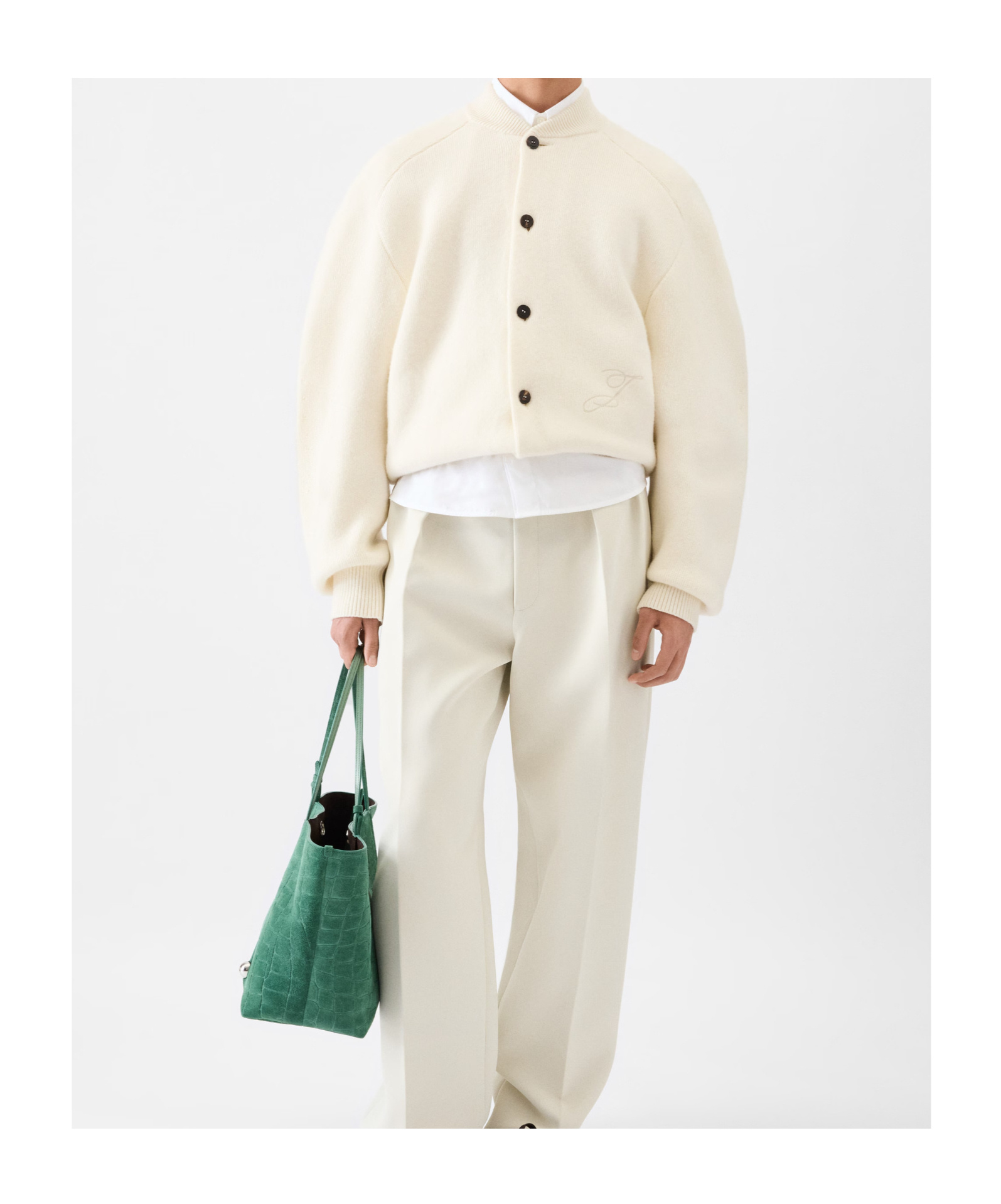 Jacquemus Le Cardigan Pallone Wool-blend Cardigan In Gray