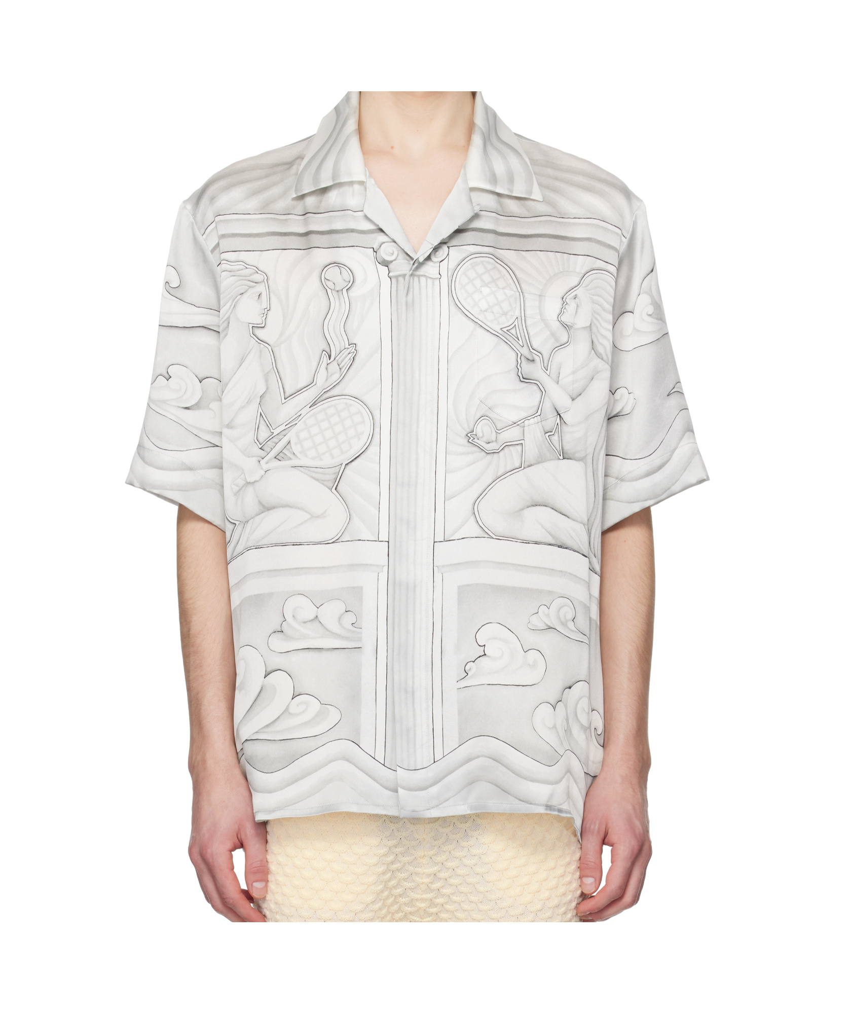 Casablanca Short-sleeved Shirt In White