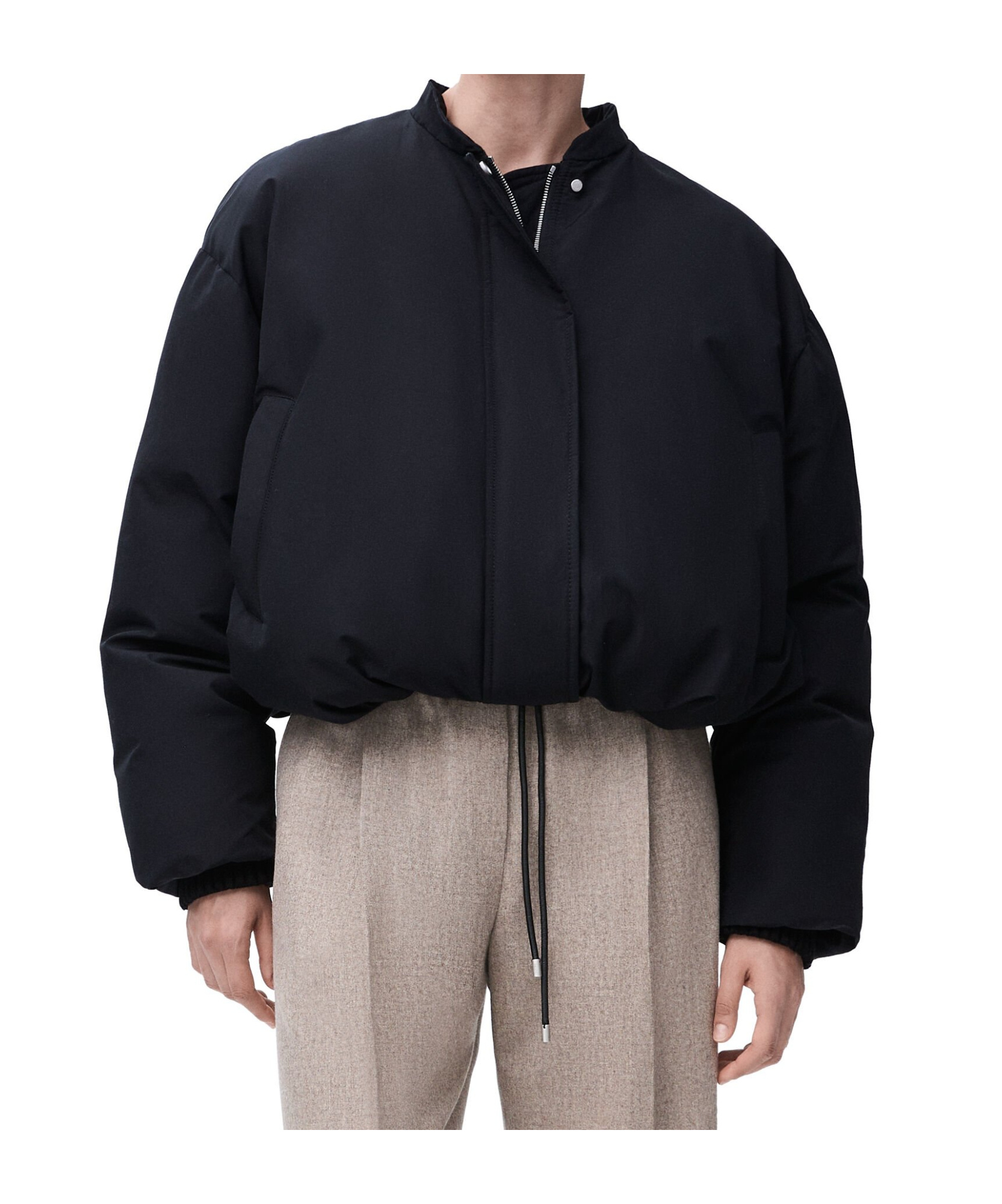 Loewe Drawstring Hem Puffer Jacket In Black