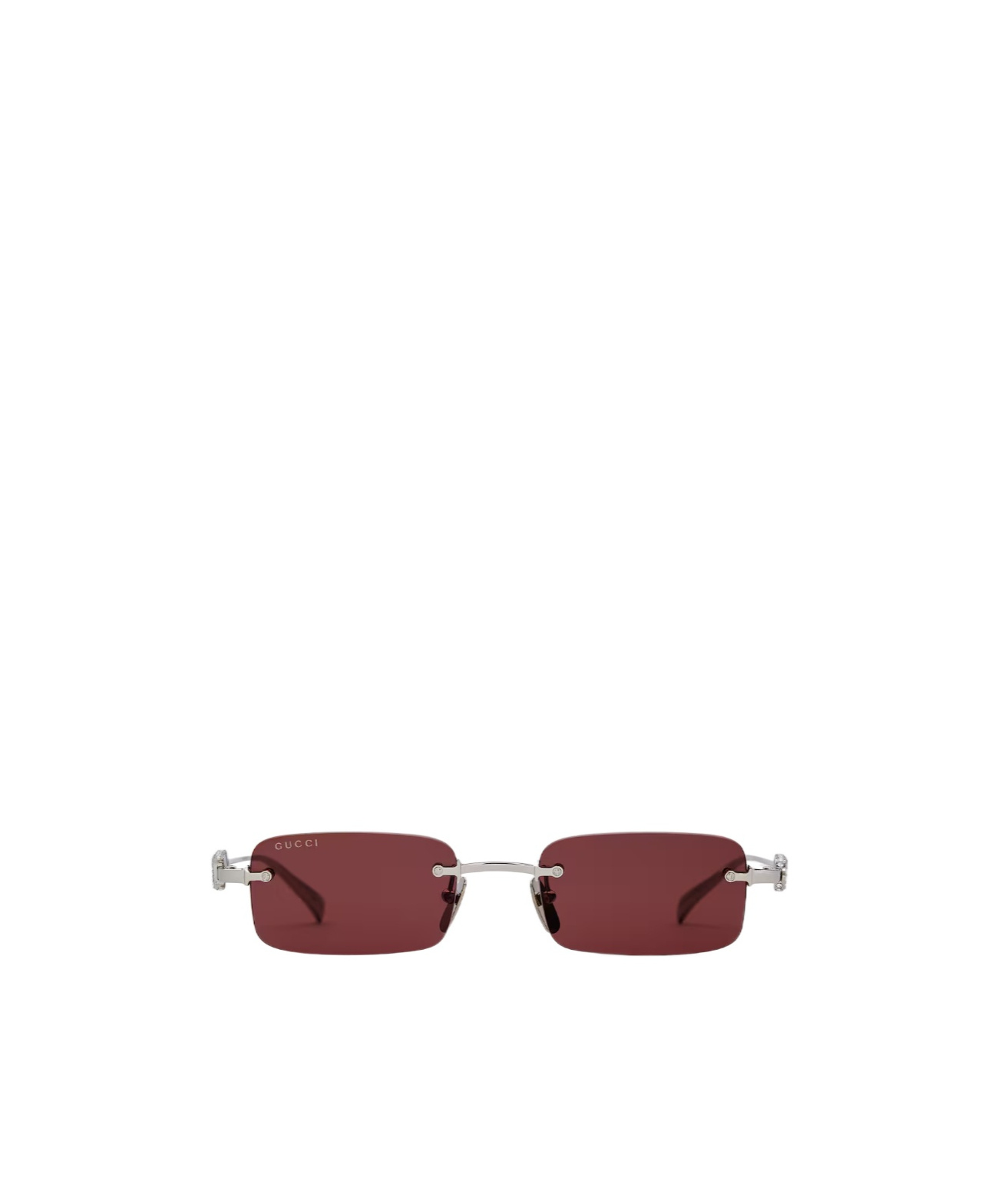 Gucci Rectangular Frame Sunglasses In Silver