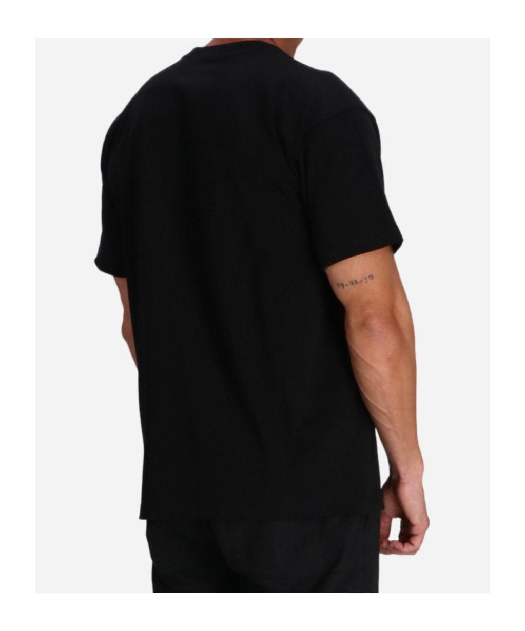 Moschino Security Tag Cotton T-shirt In Black