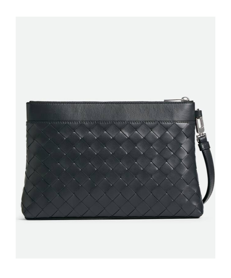 Bottega Veneta Leather Intrecciato Prism Pouch